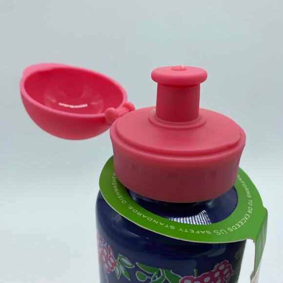 Lilly Pulitzer Water Bottle Navy Bloomers 20oz Stainless Steel Pink Blue - Picture 3 of 6